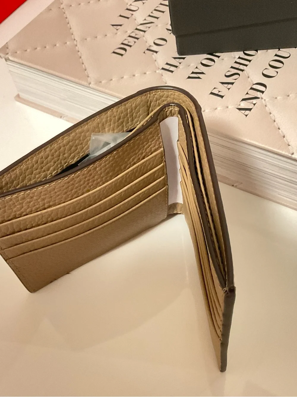 Michael Kors Men’s Tan Leather MK Bi-Fold Wallet (NWT)